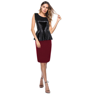 

The New Women\s PU Leather Dress