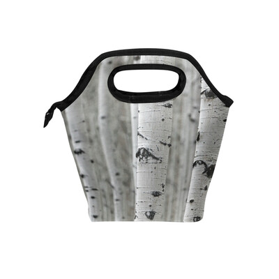 

Lunch Bag White Trunk Tote Travel Picnic Insulated Handbags Portable Zipper Lunch Bag Box