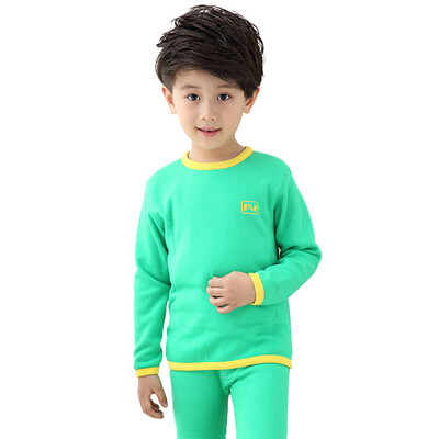 

Antarctic Nanjiren children&39s underwear boys&girls gold cashmere warm warm warm underwear knee knot plus thickening Qiu Qiuqiu pants suit treasure blue 120