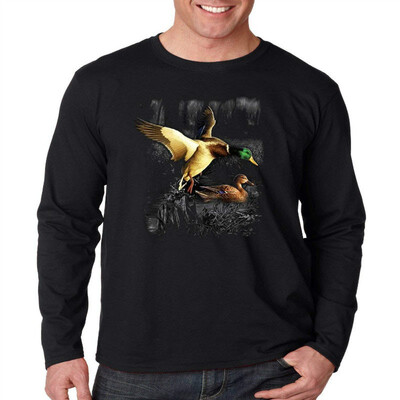 

Wild Life Long Sleeve Shirt Moon Light Duck Wilderness Mens S-3XL