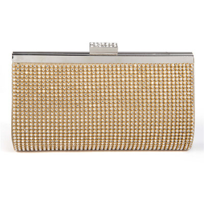 

Luxury Crystal Diamond-Encrusted Shell Wallet Evening Bag