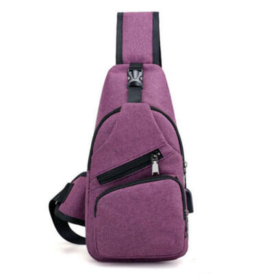 

Men USB Charger Port Anti-theft Chest Pack Backpack Rucksack Shoulder Sling Bag