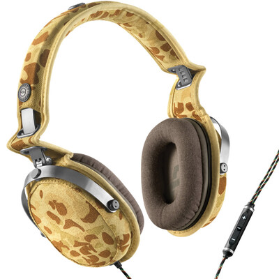 

BOB MARLEY JH063-CO USA Tide Fabric Cotton Headphones Three-button Wired Call Headphones Giraffe Stripes Highlight Personality Camouflage