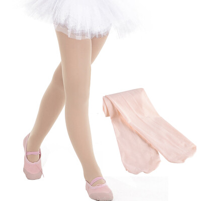 

Jiesheng upgraded version of the girls ballet socks dance socks children's dance pantyhose practice stockings velvet stockings white XL code