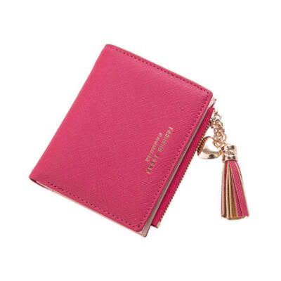 

Fashion Women Short Wallet PU Leather Small Clutch Purse Card Holders Handbag AU