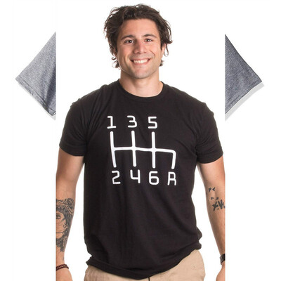 

6 Speed Manual Transmission Shift Pattern Car Buff Guy Mechanic Racing T-Shirt