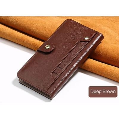 

Leather phone case for iphone 6 6s 7 8 Plus X Xs Max small lychee card magnetic buckle flip phone case for 6p 7p 8p Xr case