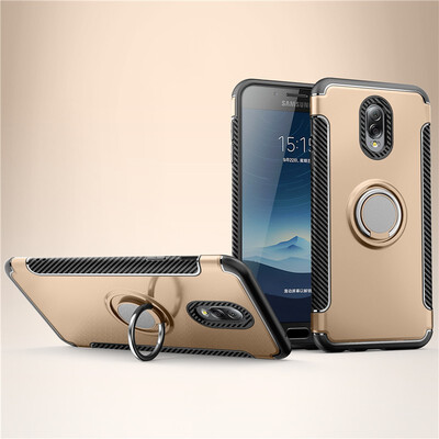 

Fivice Samsung Galaxy J7 plus case PC metal ring shell magnetic car bracket TPU phone case