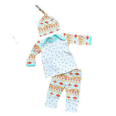 

Newborn Baby Boys Girl Toddler Kids Shirt TopHat Pants Outfit 3pcs Clothes Suit