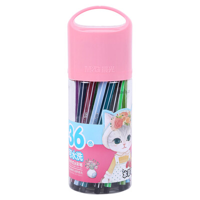 

Утренний свет (M & G) ACP92138 детский мультфильм моющийся акварель кисть 36 цвет / коробка розовый