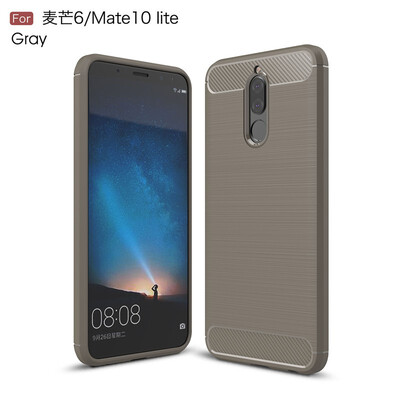 

Fivice Huawei nova 2i case Luxury brushed carbon fiber TPU soft shell