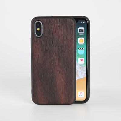 

Packages Cases For iPhone 6 6S 7 8 Plus X Xr Xs Max Case PU Leather Wood texture Soft TPU Silicone Shell