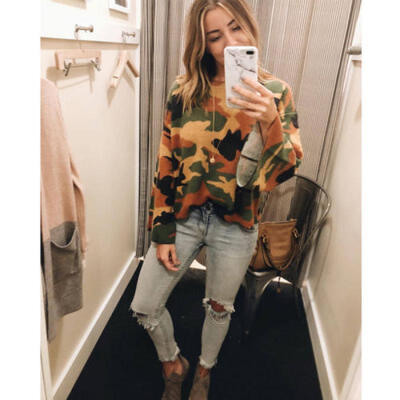 

Women Ladies Summer Loose Tops long Sleeve T Shirt Blouse Casual SIZE S-XL