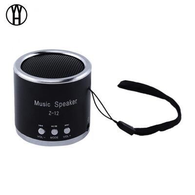 

WH Z-12 Mini Speaker Portable Digital Stereo Audio Cylinder Loud Music Metal Speaker Player Support FM Radio USB TF Card subwoofer