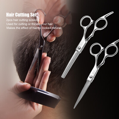

Smith Chu Hair Cutting Set Hair Thining Scissor Hair Shear Kit for Hairdressing Salon 2pcs Adult & Children Haircut Tool