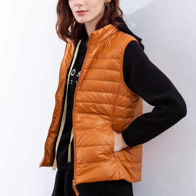

Canvaus Autumn Winter Vest Women Casual Solid Warm Plus Size Zipper Turtleneck Sleeveless Jacket Outerwear Coats CF8107D