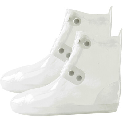 

Chic men&women rain boots rain boots set adult waterproof non-slip shoes cover thick wear-resistant children rain shoes set white L code