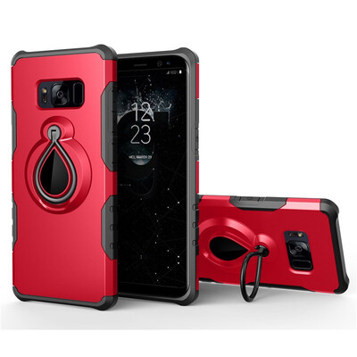 

Fivice Samsung Galaxy S8 Case TPU Water Drop Ring Stand Car Power Magnetic Drop-proof Phone Case