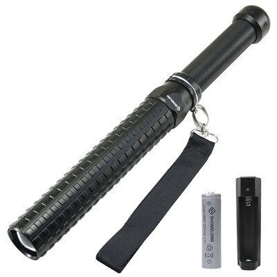 

Shanglong outdoor CREE R2 metal light baseball self-defense flashlight set adventure emergency third gear dimming belt lithium battery charger SL-E39