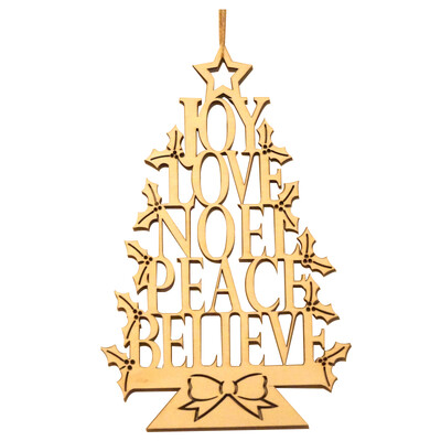 

UpperX wooden Christmas tree alphabet tree to celebrate Christmas Christmas tree decorations