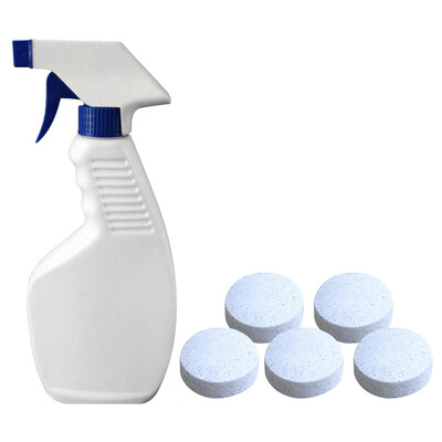 

Multifunctional Effervescent Spray Cleaner with Sprayer Bottle Stain Remover Kitchen Bathroom Home Cleaning Tool White