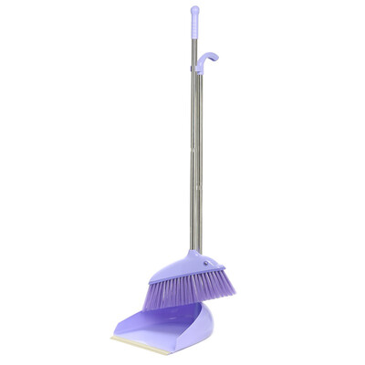

Souvenir sweep broom dustpan dolphin stainless steel rod broom dustpan set JY-0707 purple