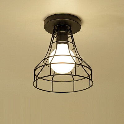 

Everflower Retro Industrial Metal Flush Mount Ceiling Light