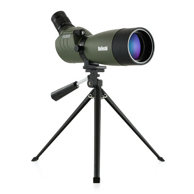 

20-60x60 Waterproof Angled Spotting Scope Monocular Telescope with Tripod Carry Case for Bird Watching Traveling