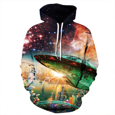 

QYDM0197Mens Hoodie 3D Printed Women Pullover Sweater