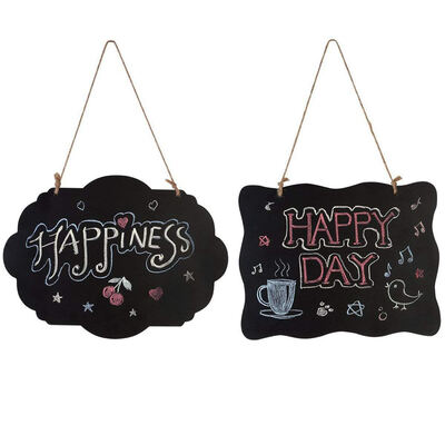 

UpperX Chalkboard Sign Double-Sided Message Board With Hanging String - 2 Pcs