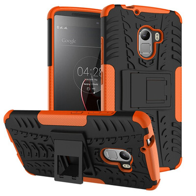

Fivice Lenovo A7010X3 lite Case TPU anti-fall tire pattern back clip bracket phone case