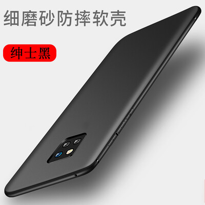 

KEKLLE Huawei Mate 20 pro Mobile Shell Cover Scrub Light Silicone Soft Case Cover Drop Mobile Phone Case Gentleman Black