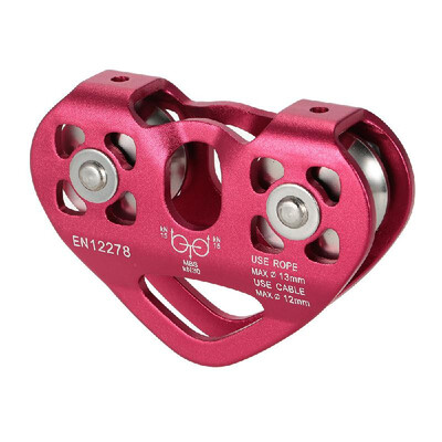 

Lixada 30kN Cable Trolley Pulley with Ball Bearing Rock Climbing Caving Aloft Work Rescue