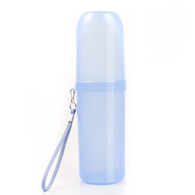 

Xinqin travel wash cups to wash the toothbrush box portable anti-bacterial toothbrush cup blue