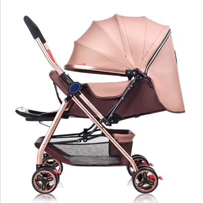 

Manufacturer direct selling ultra light four-wheel baby stroller portable folding two-way implementation may sit may lie the strol