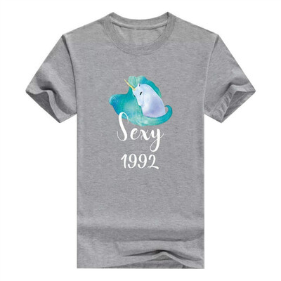 

26th Birthday Gift Unicorn Tshirt Sexy Since 1992 Tee