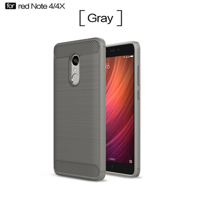 

Fivice Xiaomi Redmi note 4X case Luxury brushed carbon fiber TPU soft shell