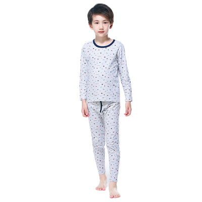 

Red beans (Hodo) boy Lycra underwear suit big boy autumn clothes long pants long sleeve home service HD5003 gray 110