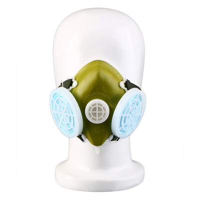 

Dual Respirator Gas Mask Anti-Dust Twin Chemical Spray Paint Safety Headwear