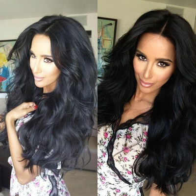 

Natural Color 44 Silk Top Full Lace Wig&Lace Front Wig Body Wave Middle Part 100 Human Virgin Hair Lace Wig