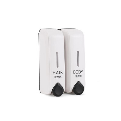 

Manual Double Box Soap Dispenser Wall Mount Bath Liquid&Hand Sanitizer Container with Drip Pump Nozzle