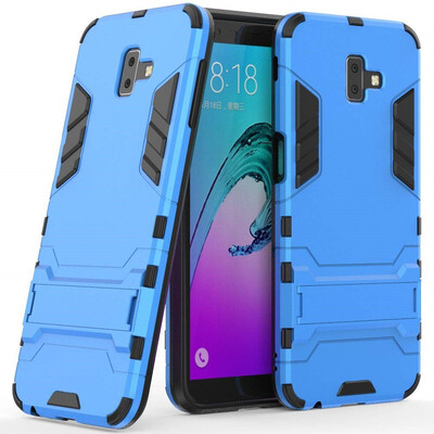 

Case for Samsung Galaxy J6 Plus J6 Prime 6 inch 2 in 1 Shockproof with Kickstand Feature Hybrid Dual Layer Protective Cover