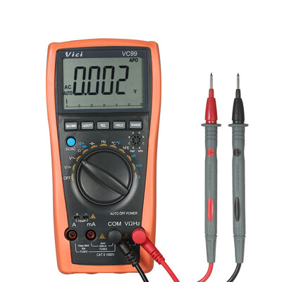 

Vici Multi-functional LCD Digital Multimeter Auto Range DMM with Temperature Detector DC AC Voltage Current Meter Capacitance Resi