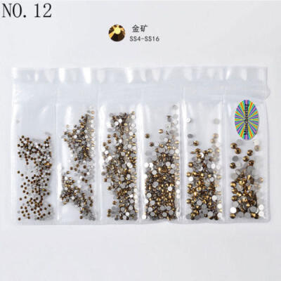 

Nail Art Rhinestones Glitter Crystal Gems Tips Manicure 3D Decoration