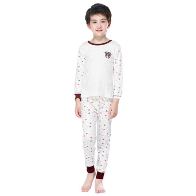 

Red beans Hodo children&39s underwear suit cotton men&women in the big children autumn&winter low round neck 100 cotton Qiu Qiuqiu HD8092 red 120
