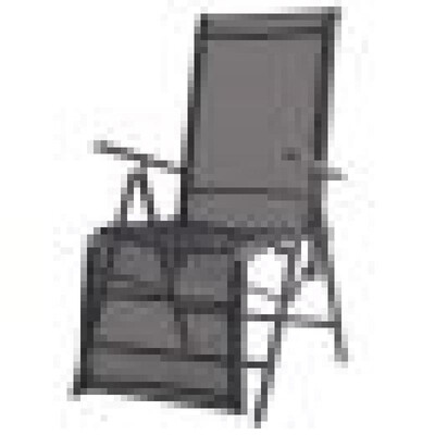 

Reclining Deck Chair Textilene Black 585x69x110 cm