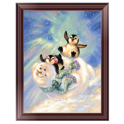 

UpperX 5D Diy Diamond Painting Cross Stitch Christmas snowman penguin Diamond Mosaic Decor Full Diamond Embroidery