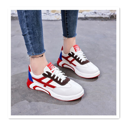 

Trendy Korean version of the round head with a muffin bottom non-slip sneakers autumn breathable mesh casual shoes