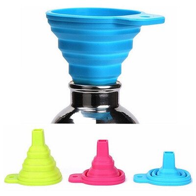 

Foldable Collapsible Silicone Telescopic Colander Snail Mini Oil Hopper Funnel Kitchen Tool Random Color