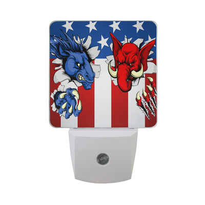 

ALAZA LED Night Light With Smart Dusk To Dawn SensorPalm Leaves HELLO SUMMER Plug In Night Light
